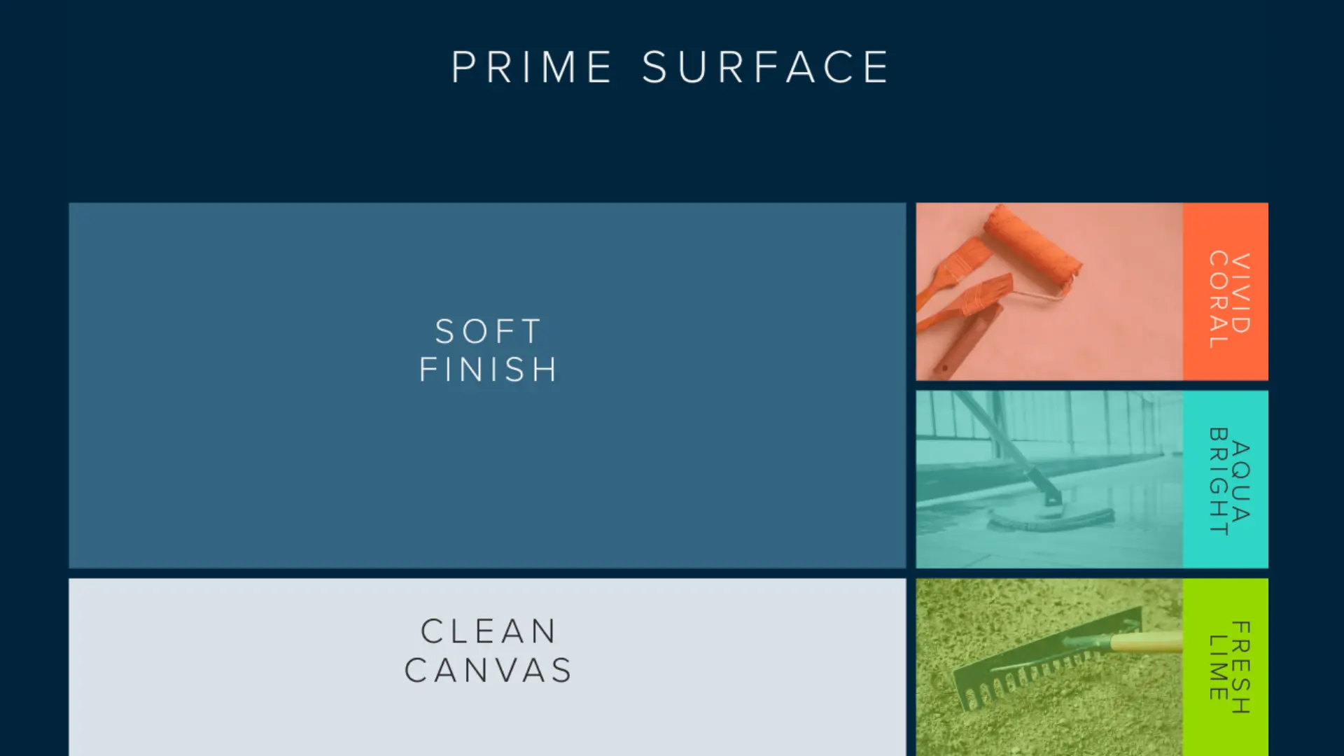 Muestrario de paleta de colores y texturas de BYRON PRO GROUP para computadoras de escritorio