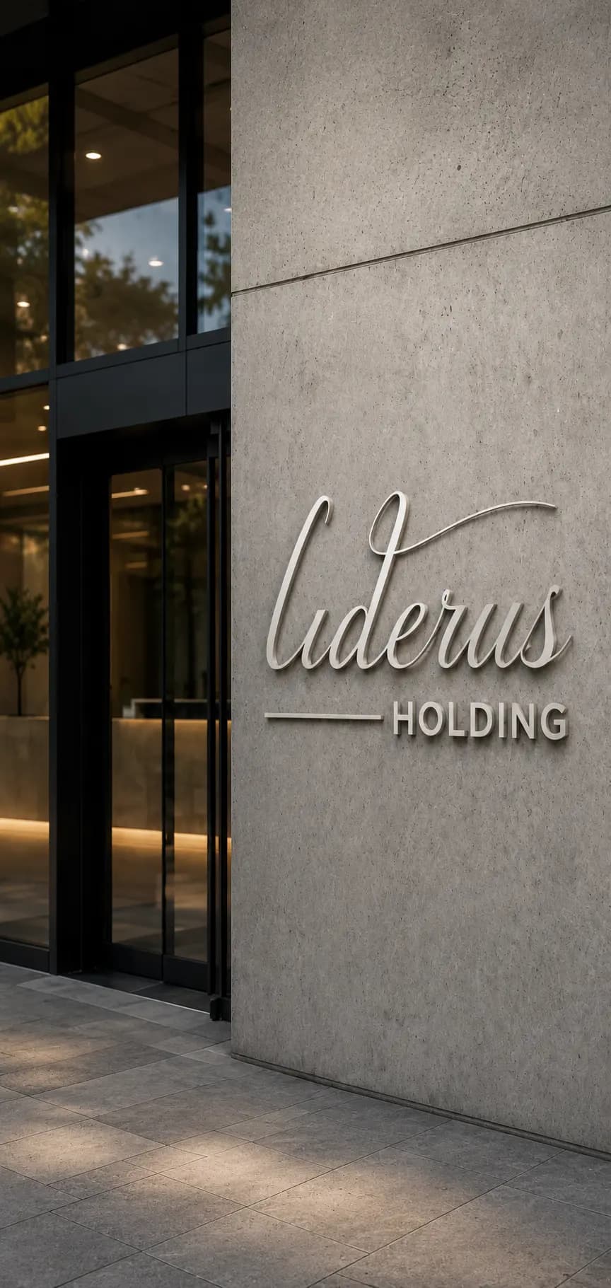 Imagen de portada en versión móvil para el proyecto de branding de LIDERUS HOLDING