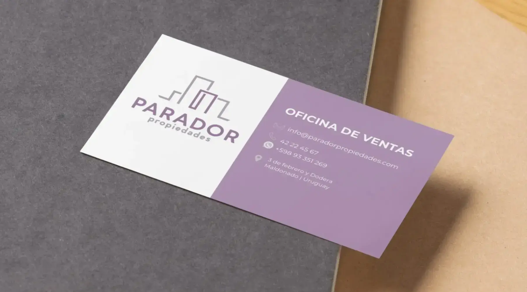 Imagen de portada en versión de escritorio para el proyecto de branding de PARADOR PROPIEDADES