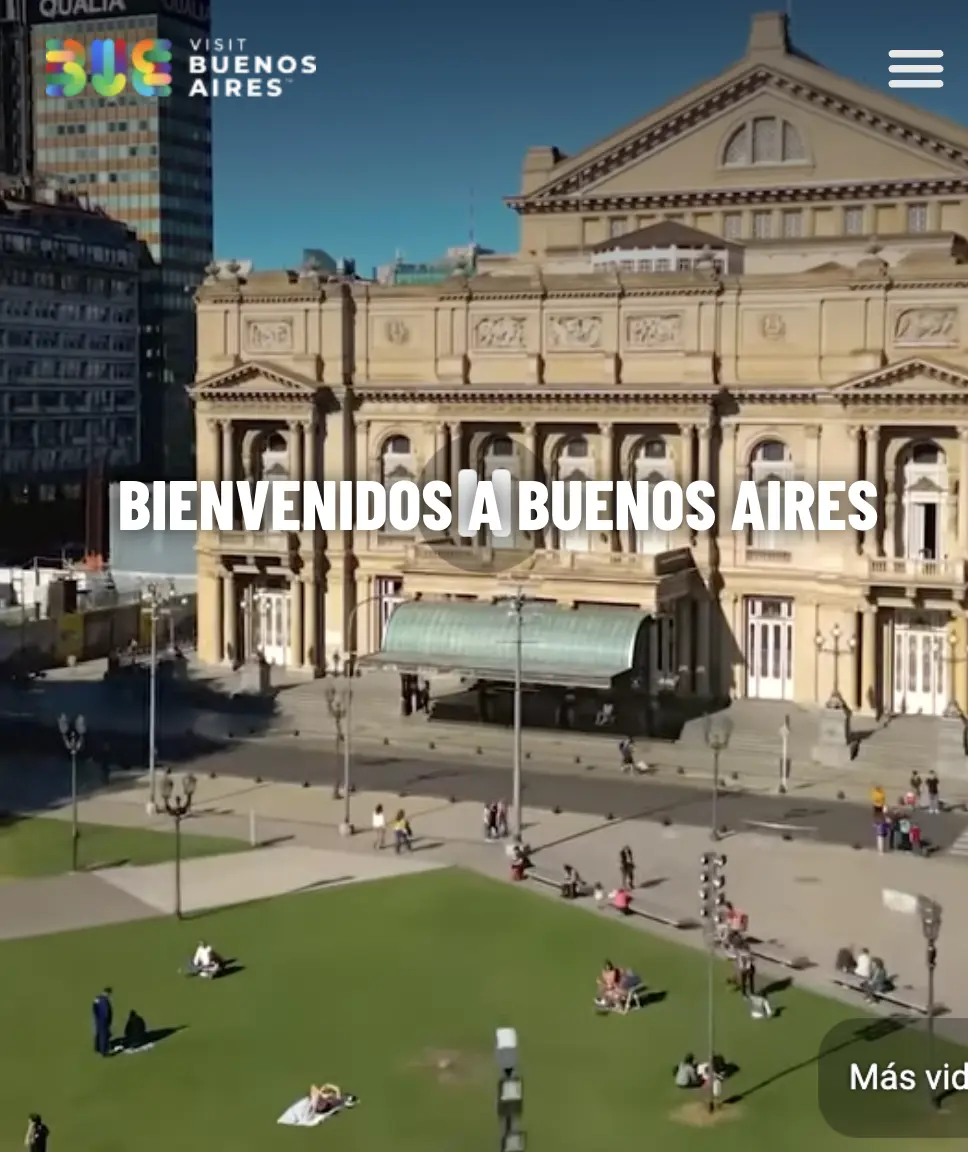 Imagen de portada en versión móvil para el proyecto de branding de VISIT BUENOS AIRES